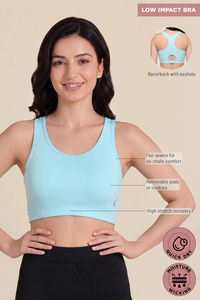 Zelocity Low Impact Quick Dry Sports Bra - Spun Sugar — thumbnail 7